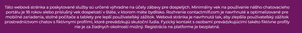 Recenzia Contactmilf.com: Totálny odrb s pochybným presmerovaním Tu máš dôkaz, že ide o falošné profily – sami nám to hovoria!